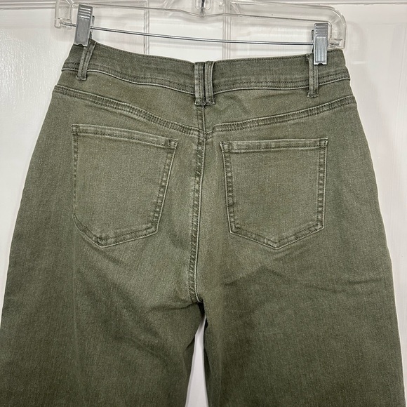 NWT Flamingals Roll Hem Stitch Detail Mid Waist Straight Leg Pants - Picture 14 of 16